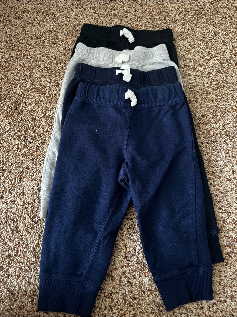 Carter's 4-pack Pull-On Joggers in Navy, Gray & Black
